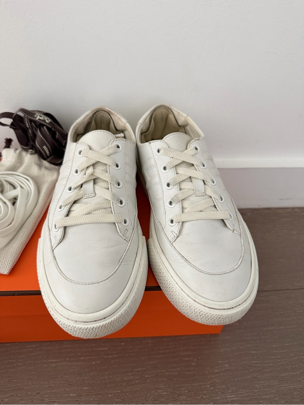 Hermes Deep Sneakers White EU 38 - Picture 3 of 12